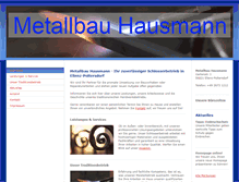 Tablet Screenshot of metallbau-hausmann.com